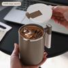Портативная двухслойная кружка для кофе с защитой от ожогов из нержавеющей стали 304 с ручкой и крышкой, герметичные термокружки