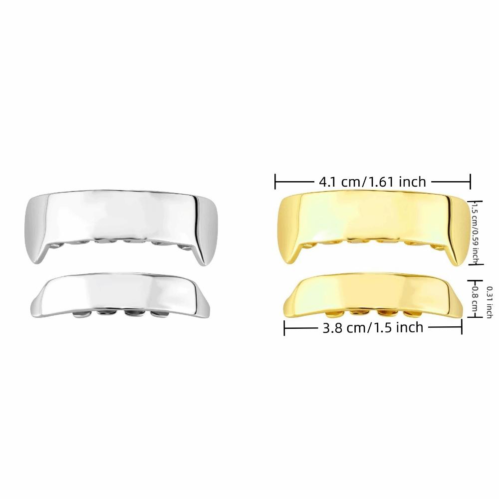 Realistic Look Teeth Grillz Glossy Teeth Caps Jewelry Grillz Set Street