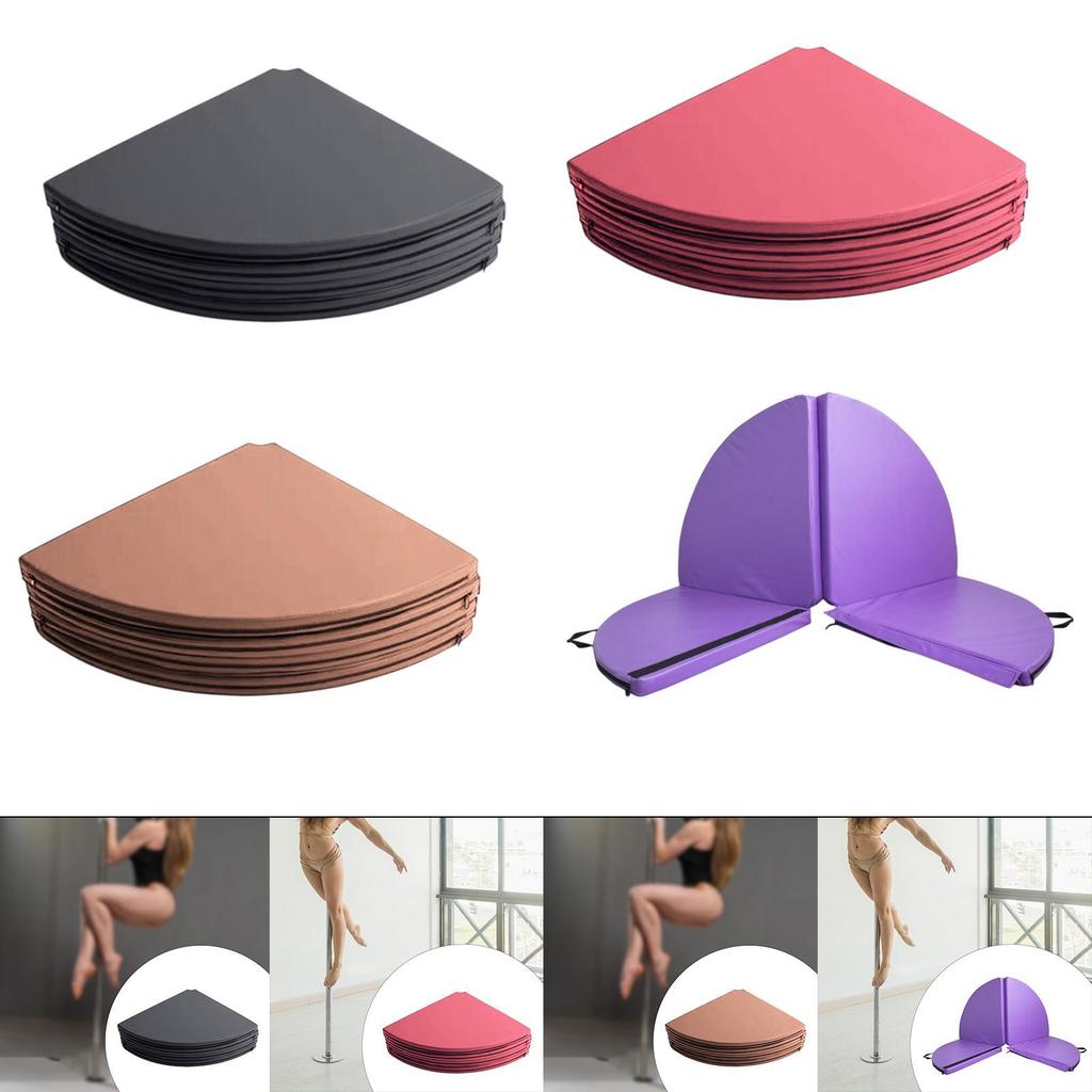 Круглый коврик для йоги, танцевальный коврик для пола, складной коврик для пилона, коврик для тренировок, коврик для упражнений для тренировок по пилатесу в помещении, студии фитнеса