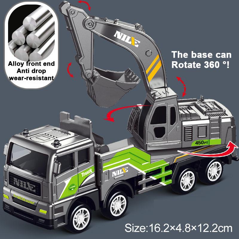 Металлическая инерционная инженерная игрушка-автомобиль