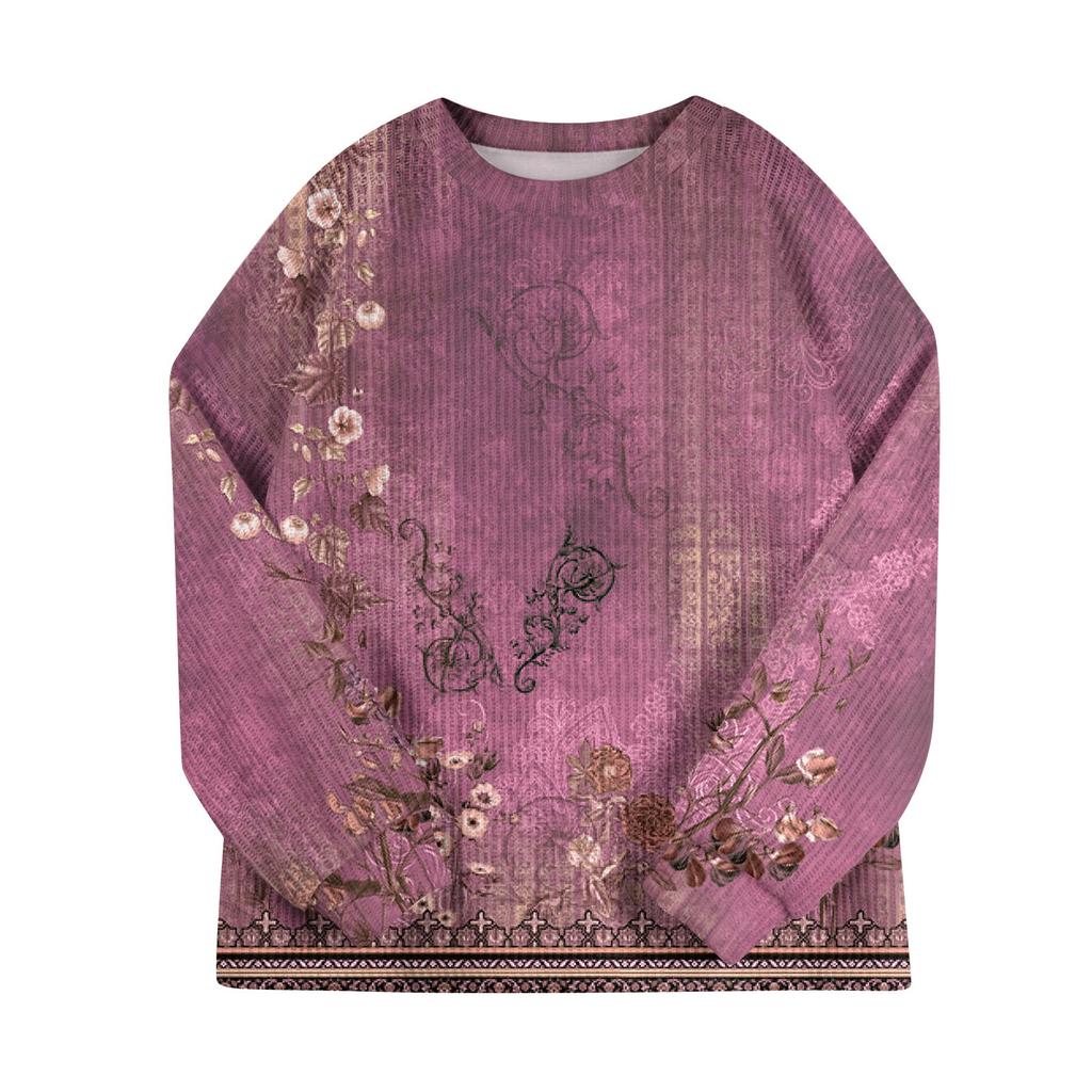 Женский модный повседневный шерстяной трикотажный пуловер с длинным рукавом и круглым вырезом