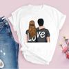 Women Cartoon Clothes Simple 90S Valentine's Day Print Lady T-Shirts Basic Tops T Shirt Ladies Graphic White Tee T-Shirts Tshirt