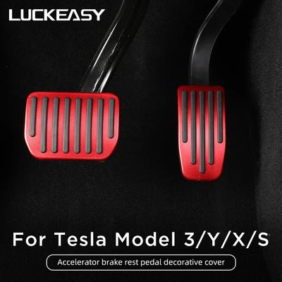 Педаль из алюминиевого сплава для Tesla Model 3 Model Y, педаль акселератора, тормоза, подставка для педали, коврики, чехол ModelXS 2023, аксессуары