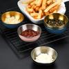 Round Small Sauce Dish Stainless Steel Seasoning Plates Dipping Bowl Appetizer Serving Tray Vinegar Soy Saucer Kitchen Tableware