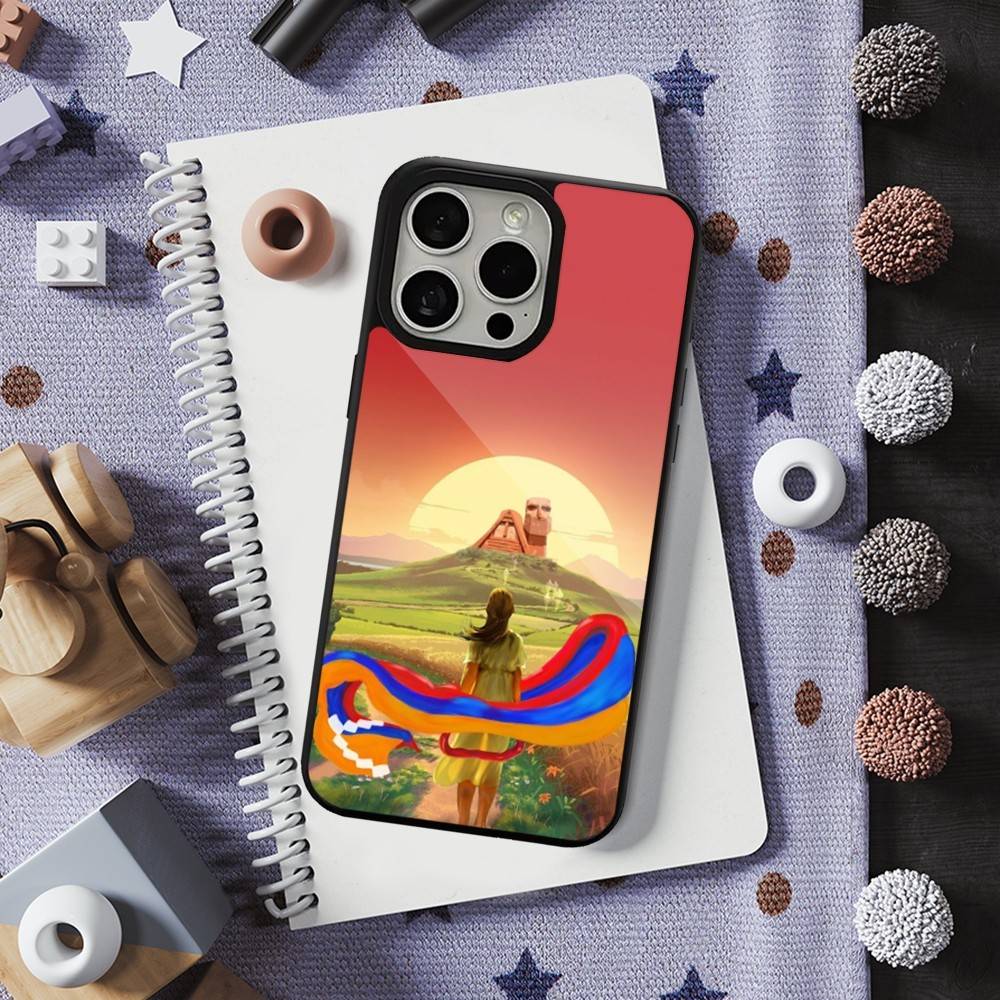 Чехол для телефона Armenia Flag ART для iPhone Mini, 13, 15, Pro, Max, для Magsafe, 17, 14, Plus, 12, 11, 16, Магнитная беспроводная зарядка