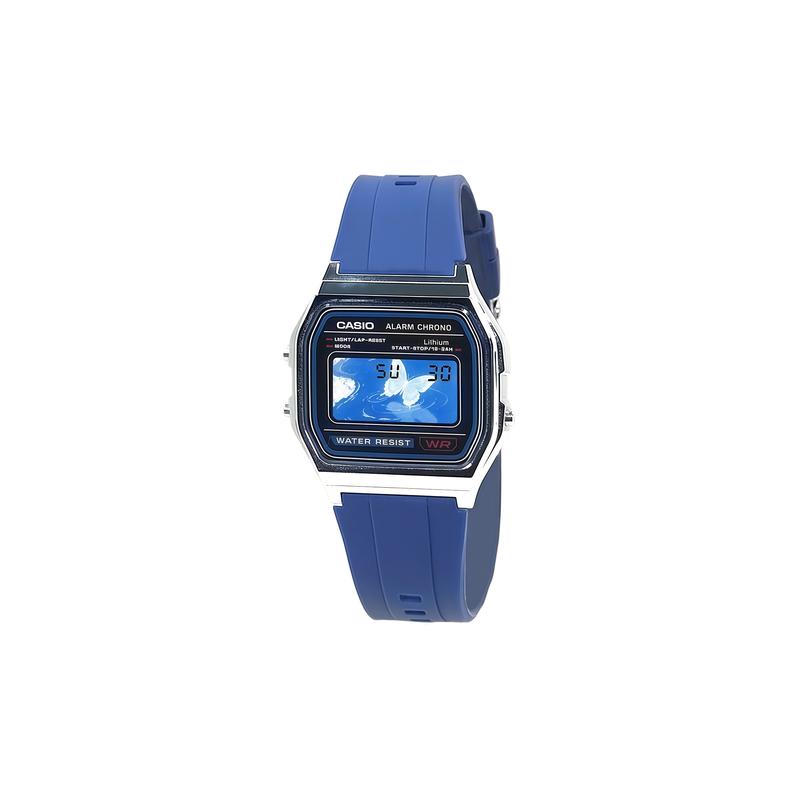 Casio Индивидуальные часы, модифицированная серия, Синий Туман, След Бабочки, Бабочка, модный тренд, водонепроницаемые 200 метров, Кварц A158WA-1