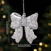 Glossy Texture Sequin Bow Ornament Glitter Bow Decoration  Home Christmas Setup