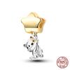 Original Owl Beads 100% 925 Silver Lucky Cat Elephant Charms Fit Original 925 Bracelet DIY Jewelry Making Women's Gift
