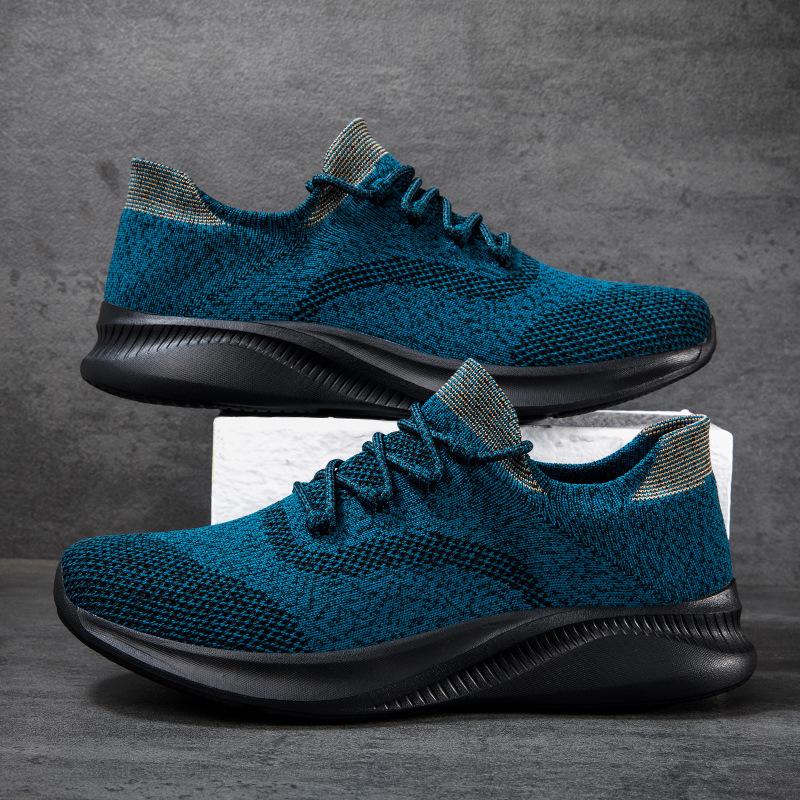Autumn new ultra-light running sports casual shoes fly-woven breathable mesh men's shoes versatile shoes