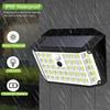 Solar Outdoor Lights 176 LED Solar Powered Motion Sensor Flood Lights IP65 Waterproof 3 Modes Wall Lamp For Outside Porch Yard