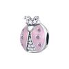 Pink Ballet Girl Pendant Charms Beads Fit Fashion Style Bracelet Necklace 925 Silver DIY Jewelry