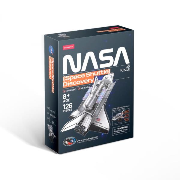 Puzzle 3d przestrzenne cubic fun nasa space shuttle discovery 126 elementów
