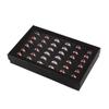 Window Velvet Fine Earring Case 36 Slots Jewelry Cufflinks Holder Ring Box Organizer Storage Tray