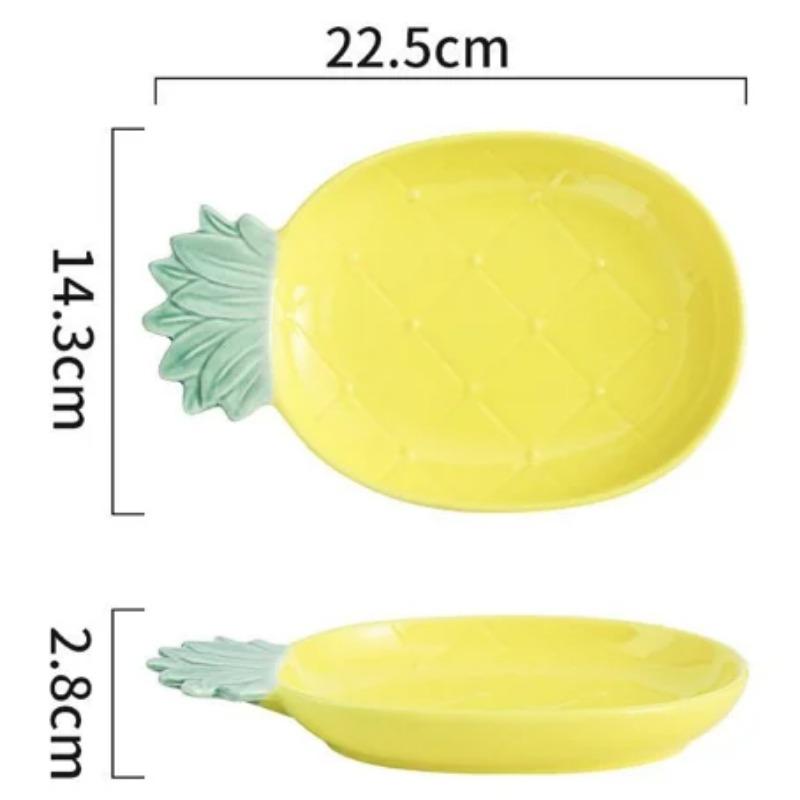 European Lemon Shape Dinner Plate Creative Cute Sauce Dish Ceramic Kitchen Tableware Dessert Breakfast Plate Rice Soup Bowl