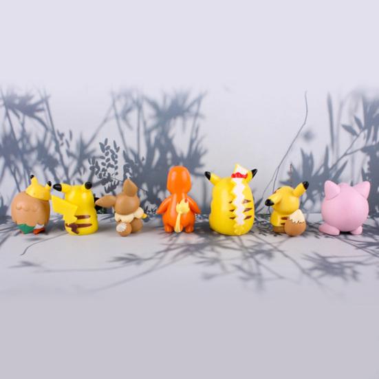 7Pcs Pokemon Figures Realistic Decoration Fine Workmanship Pokemon Battle Figure Toys for Children