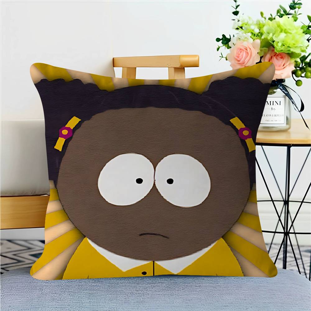 Мультяшные наволочки S-South-Park, мультяшные декоративные наволочки для дивана, для дома, с двусторонней печатью, из короткого плюша, милые наволочки для подушек