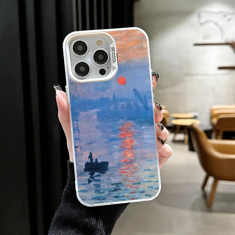 Claude Monet Oil Painting Soft Phone Case for iPhone 15 16 17 Pro Max 17Air 16E 14 Plus 13 12 Mini Shockproof Cover Back Shell