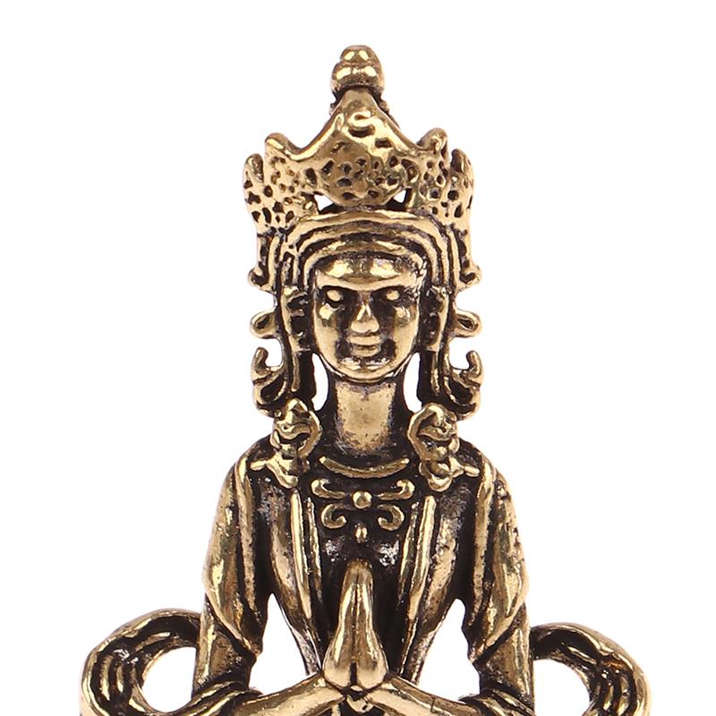 1 шт. Ретро Мини Медная Медитация Дзен Буддизм Бытовой Будда Украшение Декор Гостиной Медная Статуэтка Украшение Чайного Домика