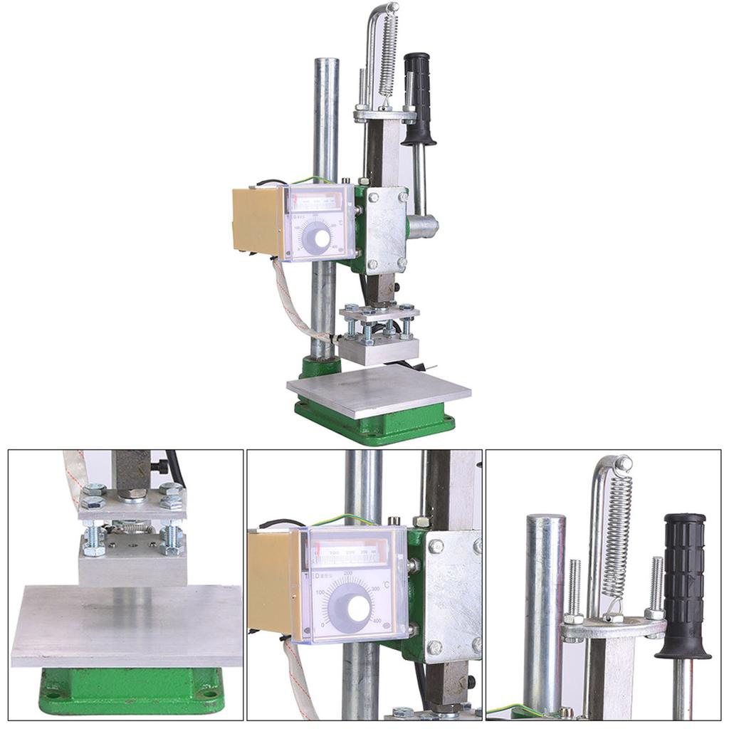 Hot Foil Stamping Machine Portable Leather Craft Pressing Manual Heat Press ToolM EU Plug 220V
