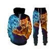 New Men's Fall Hoodie Suit 3D Printed Forest Tiger Pattern Men's And Women's Sportswear Suit Fashion Street Wear Suit