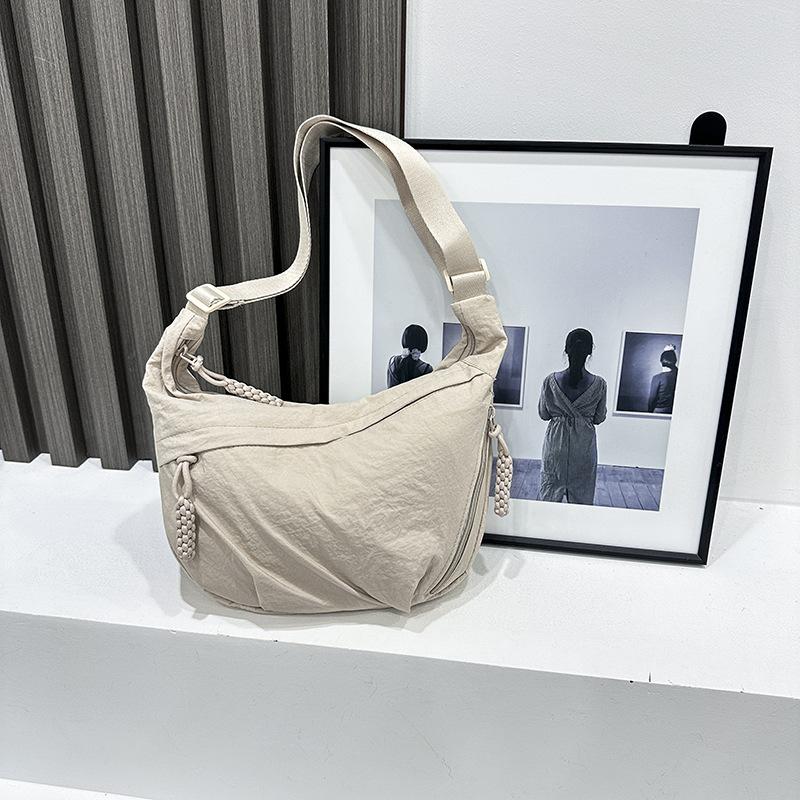 Одноплечевая тканевая сумка, универсальная сумка-пельмень, женская простая сумка-мессенджер большой вместимости, женская маленькая сумка кросс-боди для новых студенток
