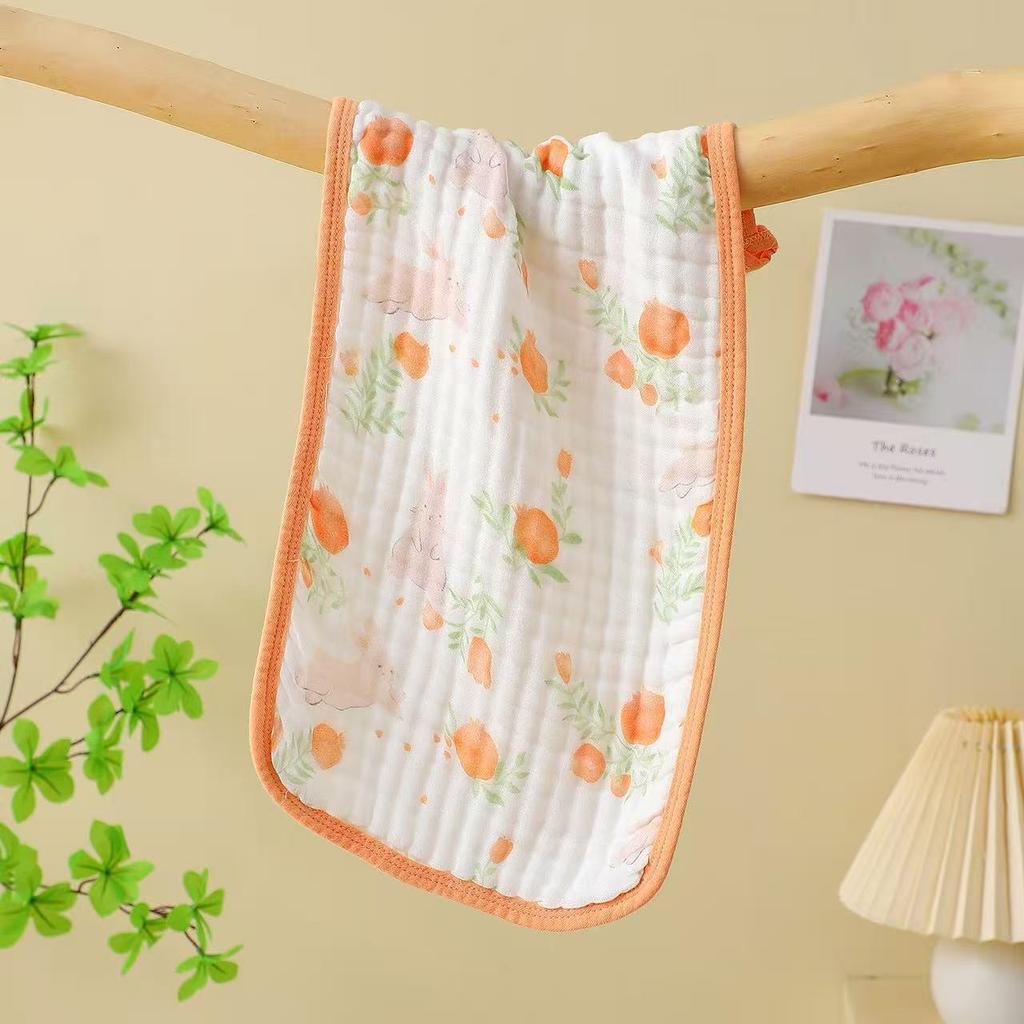 Мультяшное мягкое впитывающее 6-слойное детское марлевое банное полотенце - Детская махровая салфетка из чистого хлопка