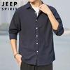 Мужская повседневная рубашка с длинным рукавом из хлопка JEEP SPIRIT