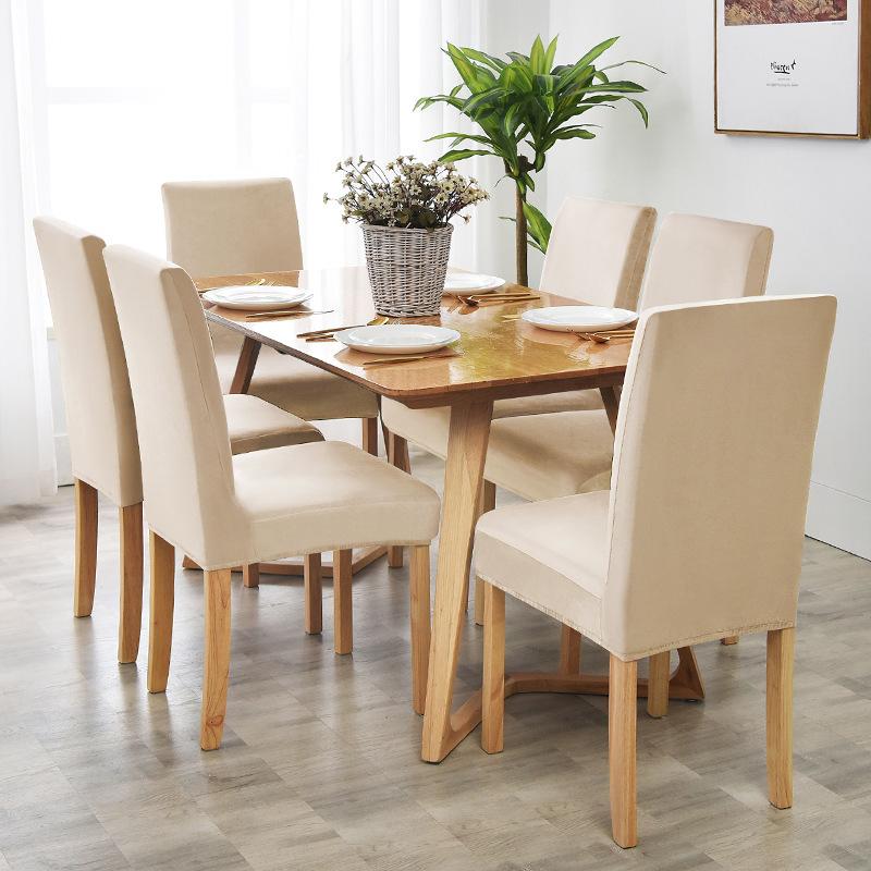 Чехол на стул из бархата Silver Fox, эластичный, однотонный, цельный, для офиса, отеля, ресторана, домашнего офиса