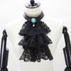 Elegant Ruffled Lace Fake Collar Layered Clown Neck Collar Tie Cosplay Costumes Accessories Sweet Detachable Collar Shawl Wrap