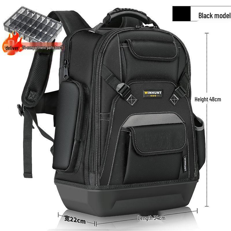 Multifunctional Electrician's & Woodworking Durable Backpack with Large Capacity & Plastic Bottom