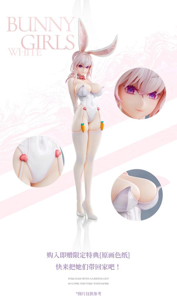 Bunny Girls White Scale PVC ABS Painted Finished Figure Ver. 1/6 &