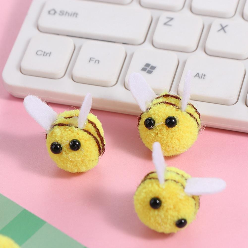 10 шт. Желтая шерстяная фетровая маленькая пчелка креативная мини-пчелка искусственные пчелы поделки декор одежды