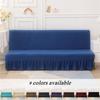 Nordic Solid Color Sofa Bed Cover Elastic Spandex Armless Sofa Slipcovers Folding Sofas Skirt Cover For Living Room Home Decor