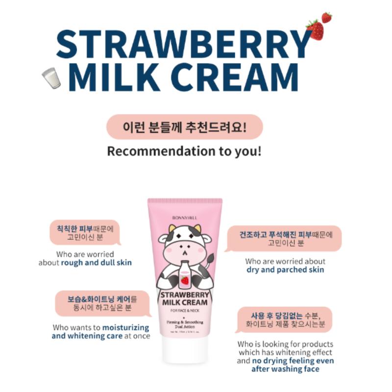 BonnyHill Strawberry Milk Moisturizing Cream 170ml