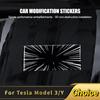 Для Tesla Model 3 XYS Car Time Space Tunnel Logo Багажник Значок Эмблема Наклейки Смола Наклейка Клетчатая Нелепый Стиль Аксессуары