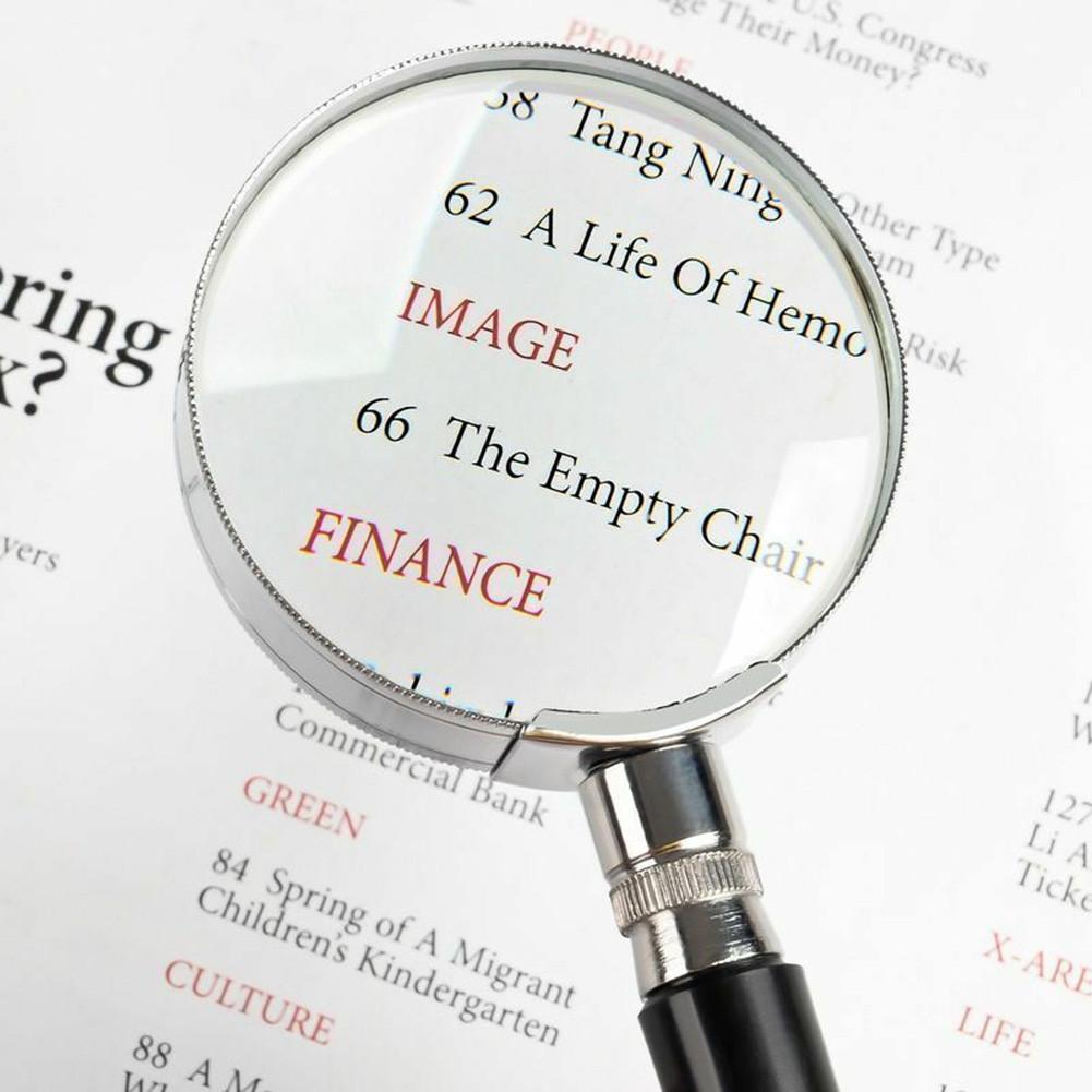 Промышленные ручные инструменты-10-кратное увеличение Ручная лупа Ручка увеличительного стекла 50 мм 2 дюйма