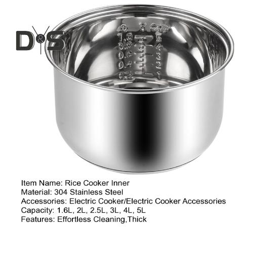 Сменная внутренняя емкость для рисоварки из нержавеющей стали, большой объем, внутренняя емкость для приготовления на пару, тушения, медленного томления