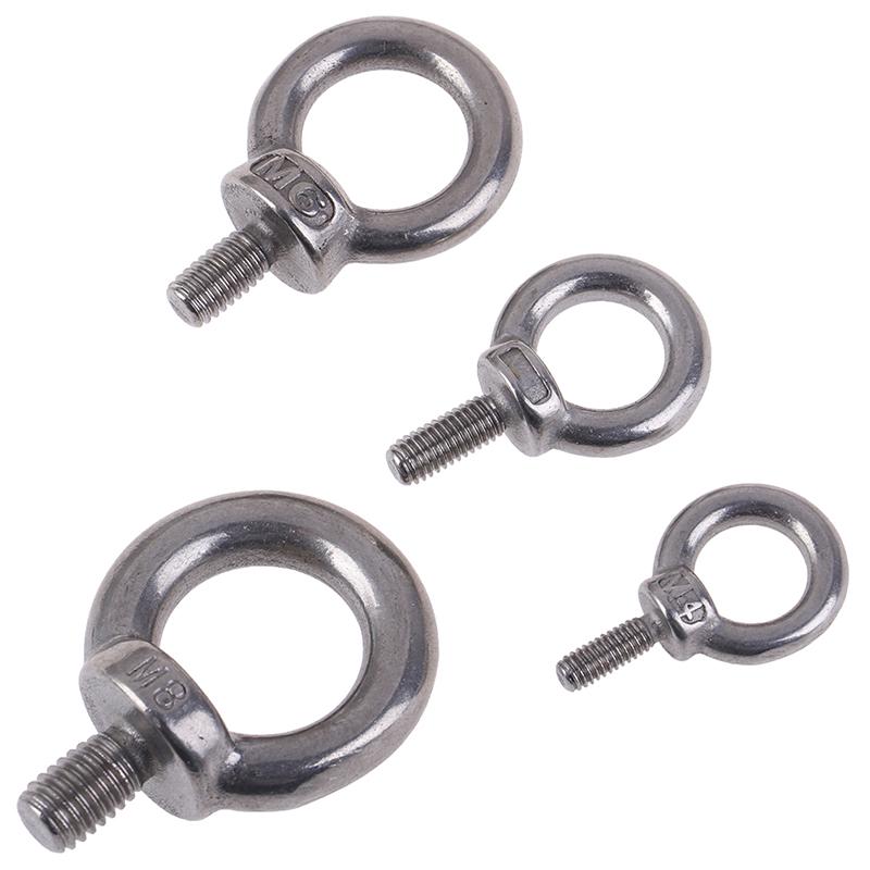1Pc New M4 M5 M6 M8 304 Stainless Steel Marine Lifting Eye Screws Ring Loop Hole for Eyebolt Dropshipping