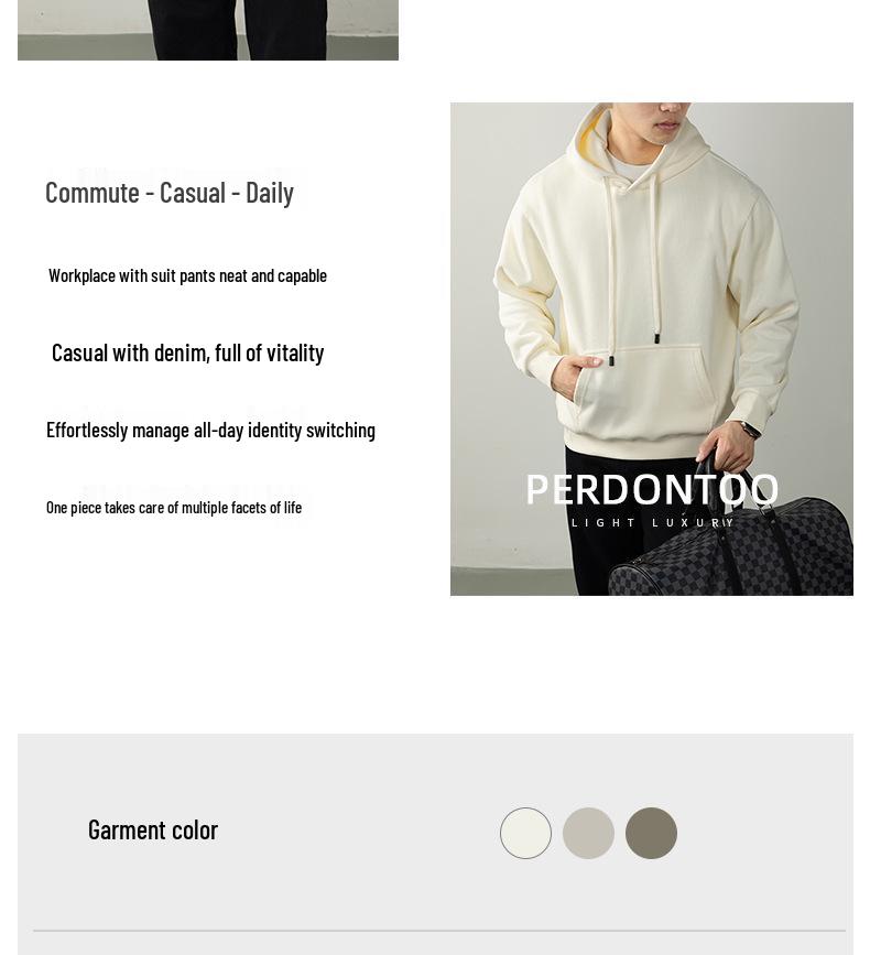Минималистичный Джентльмен 400 г Плотный Вязаный Худи - Мужская Высококачественная Мягкая Худи с Капюшоном