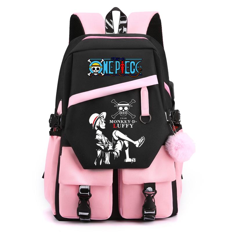 Аниме One Piece Anti Theft Bag Водонепроницаемый рюкзак для путешествий на открытом воздухе Канцелярские принадлежности для девочек и мальчиков, для ежедневного обучения, удобная сумка для книг Mochila