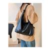 Women's Black Shoulder Bag Soft Inside And Outside Textured Quality Workmanship And Soft Faux Leather Hand Bag
