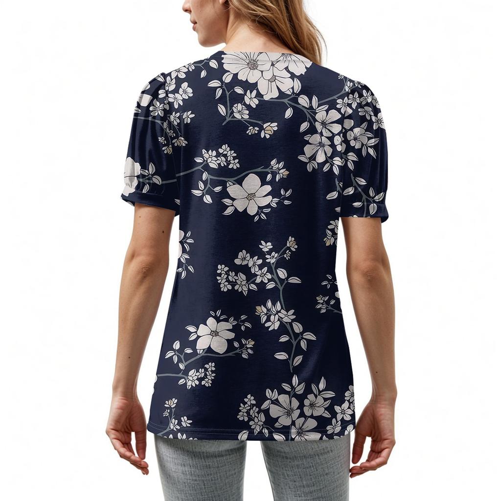 Женские летние топы с коротким рукавом и V-образным вырезом, свободные повседневные футболки