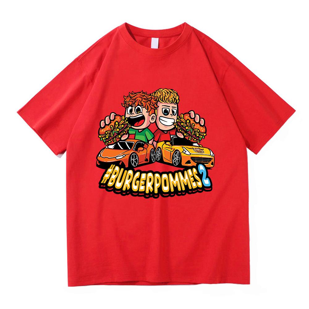 Burgerpommes 2 футболка модная мужская Harajuku эстетическая милая футболка Icrimax унисекс высокое качество мультфильм повседневные хлопковые футболки рубашки