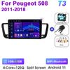 2 Din Android 12 автомобильное радио для Peugeot 508 2011-2018 мультимедийный видеоплеер GPS навигация стерео 4G WIFI Carplay Auto RDS DVD