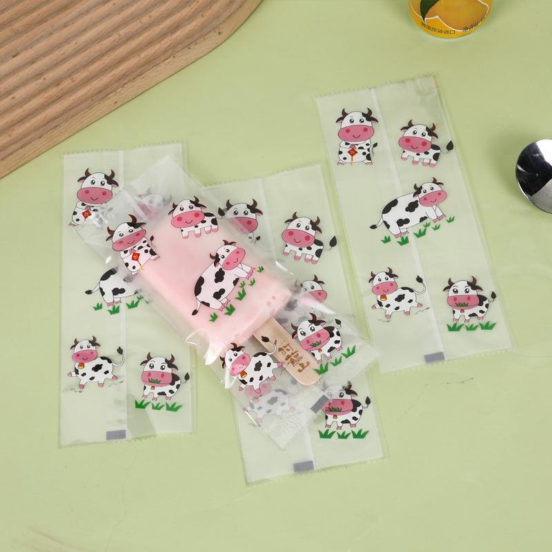 100 шт. пищевые пакеты для мороженого одноразовые пластиковые защитные чехлы для хранения мороженого с рисунком мешок для упаковки мороженого своими руками