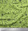 Soimoi Purple Poly Crepe Fabric Berries Leaves Decor Fabric Printed metre 42 Inch