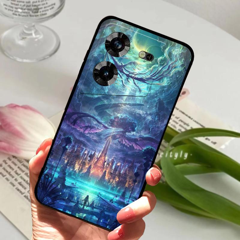 Чехол для Tecno Pova 5 Ударопрочный Мягкий ТПУ Силиконовый Чехол для Телефона Для Tecno Pova 5 Pova5 Funda Новый Capa Мультяшный Защитный Coque