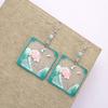 Geometric Mountain Crane Pattern Acrylic Earrings