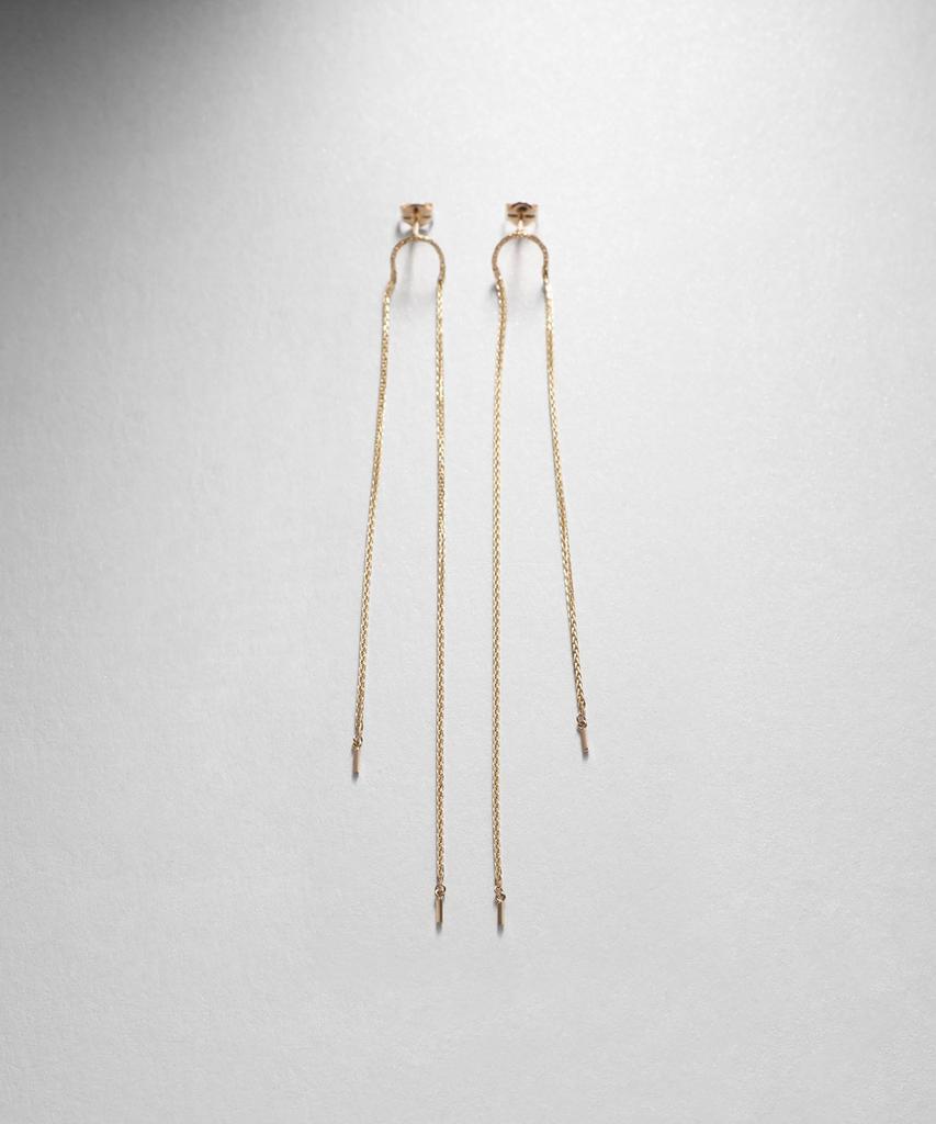 Серьги K10 Spike Тройные серьги-пусеты 40576532 Желтое золото 00 [Кокошник] Женские (100)