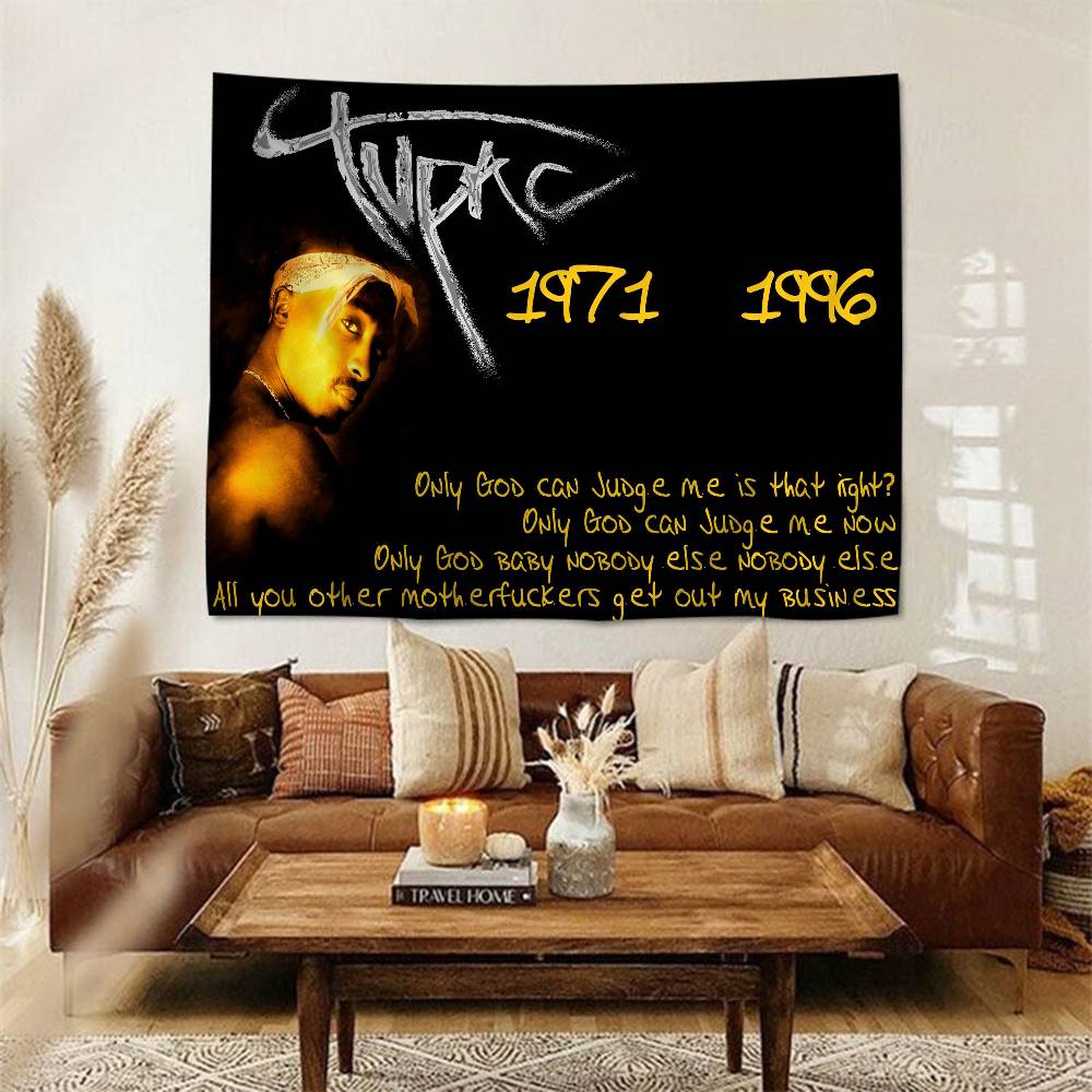 2PAC Тупак 3D Печать Мультяшный Гобелен Настенное Украшение Домашний Декор